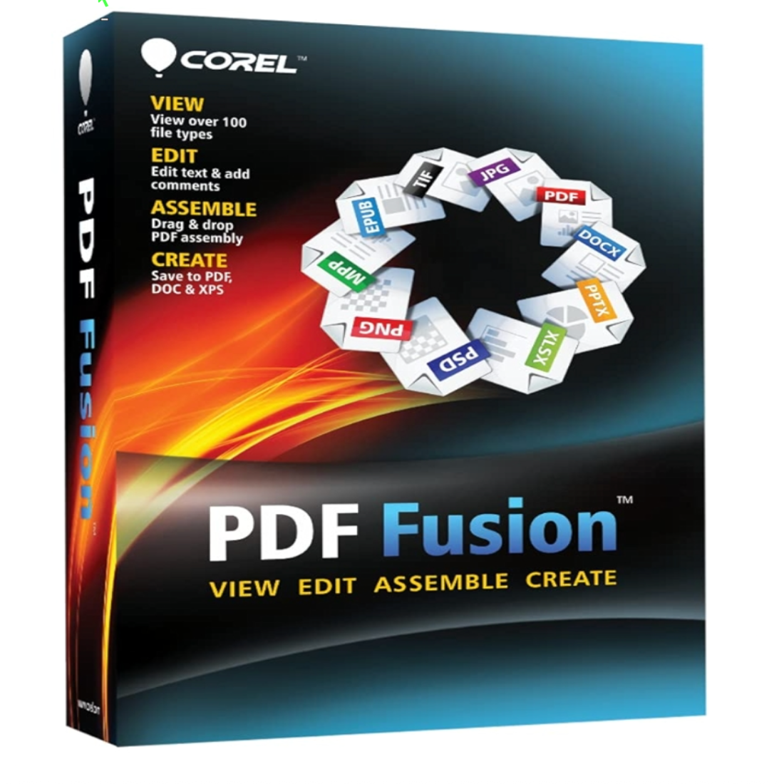 Corel PDF Fusion software box – lifetime digital license download