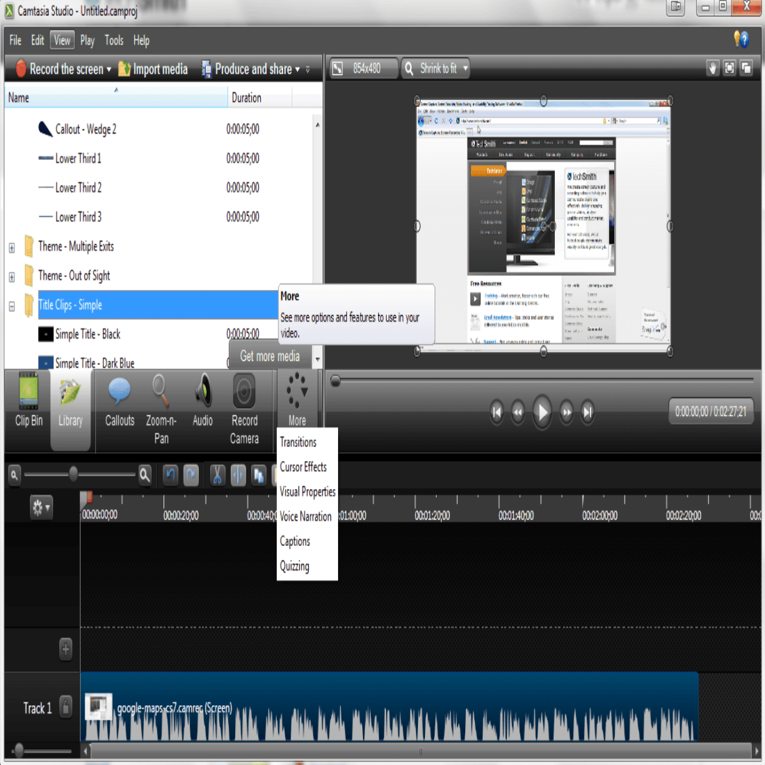 TechSmith Camtasia Studio 8 Lifetime License Screen Recording Video Editing Software